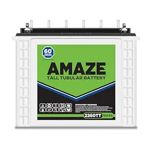 Amaze Tall Tubular Battery for Home, Office & Shops | 2260TT 160Ah | Easy Installation | Durable and Reliable Inverter Battery | Minimum Maintenance | with 60 Months Warranty