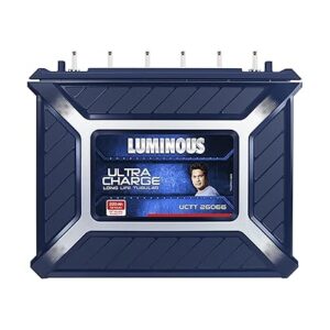 Luminous Ultra Charge UCTT-26066 Tall Tubular 220 Ah Inverter Battery for Home & Shops | Minimum Maintenance | Durable & Reliable | 66 Months Warranty