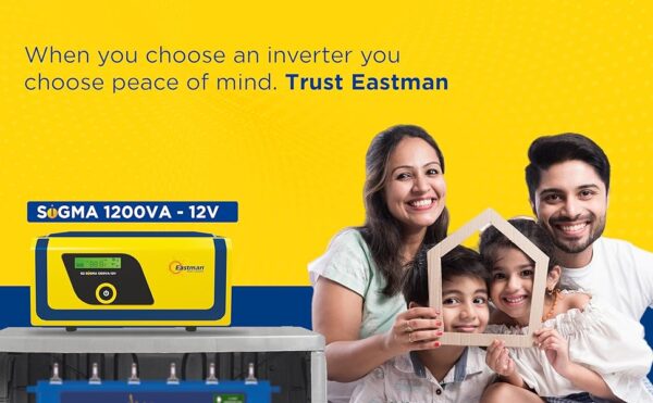 Eastman Sigma 1200VA/12V Square Wave Home UPS | Inverter for Home, Office & Shops | 36 Months Warranty | 10 Years Warranty on Transformer - Image 4