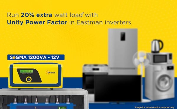 Eastman Sigma 1200VA/12V Square Wave Home UPS | Inverter for Home, Office & Shops | 36 Months Warranty | 10 Years Warranty on Transformer - Image 2
