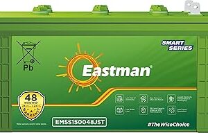 Eastman EMSS150048JST | Jumbo Short Tubular | 150 AH Inverter Battery |Warranty 48 (24+24) Months for Home & Office