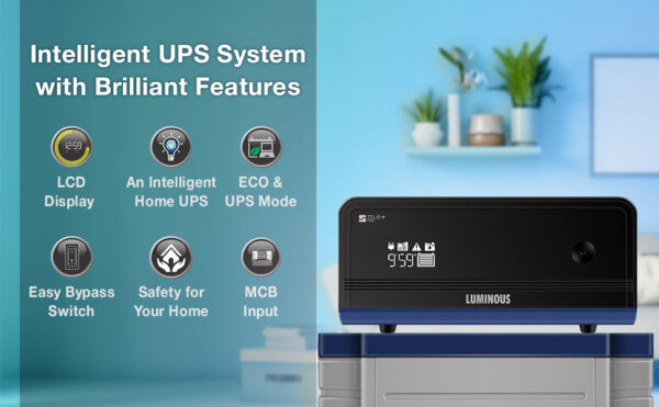 Luminous Zelio+ 1100 Inverter for Home, Office & Shops| Reliable Power Backup |Without Wi-Fi |LCD Display | Easy Installation | with 36 Months Warranty - Image 4