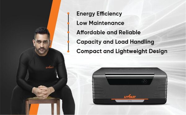Livfast Bolt+ Square Wave BT1175 Inverter | 12 V | 36 Months Warranty| Affordable, HighPower Backup for Homes and Offices - Image 5