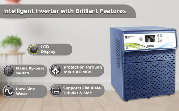 Luminous Optimus 3800 Pure Sine Wave 3500VA/36V Inverter for Home, Office and Shops (Supports 3 Inverter Battery Each of 12V) | with 36 Months Warranty