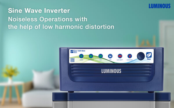 Luminous Eco Volt Neo 850 Pure Sine Wave 700VA/12V Inverter for Home, Office and Shops (Supports 1 Inverter Battery of 12V) - Image 3