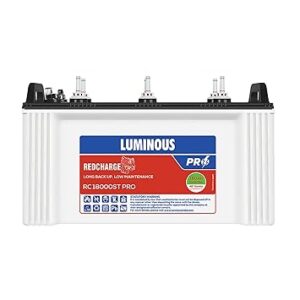 Luminous Tall Tubular Battery for Home, Office & Shops | Red Charge Durable and Reliable Inverter Battery | 48 Months Warranty (RC18000ST PRO/150Ah/48 Months Warranty )