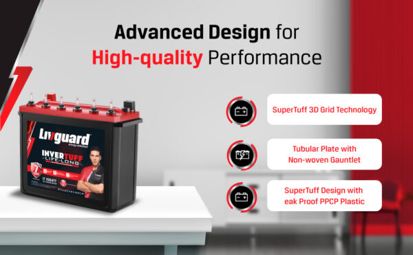 Livguard IT 1584TT |Tall Tubular Inverter Battery |150 Ah |84 Months Warranty | Reliable Backup for Home, Office and Shop - Image 2