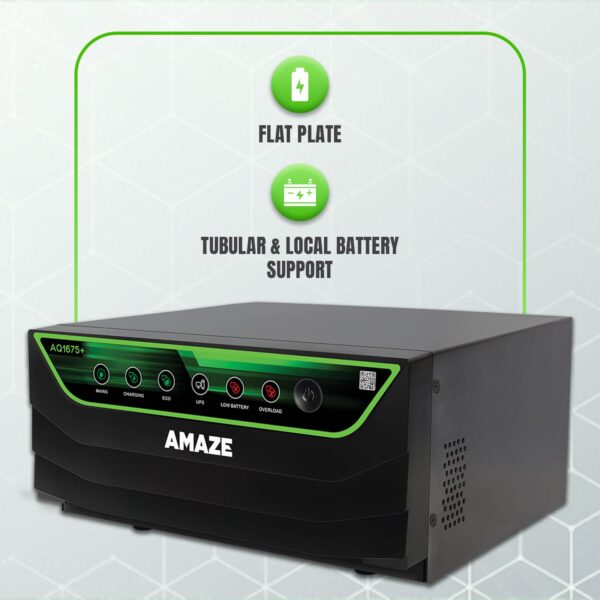 Amaze Inverter for Home, Office & Shops | AQ 1675+/24V 1500VA Square Wave Inverter | Reliable Power Backup | Minimum Maintenance | Easy Installation | 36 Months Warranty - Image 2
