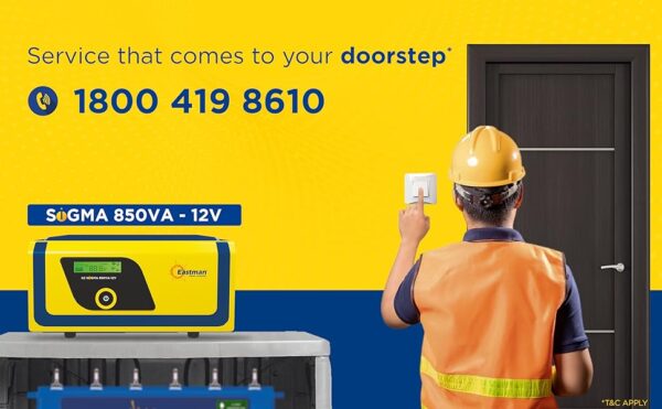 Eastman Sigma 850VA/12V Square Wave Home UPS | Inverter for Home, Office  | 36 Months Warranty | 10 Years Warranty on Transformer. - Image 2
