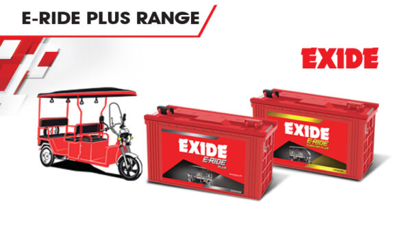 Exide ERTBPLUS150N 150AH E-Rickshaw Battery | 15-Month Warranty( 4-Battery Set)