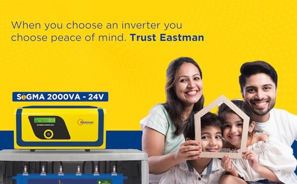 Eastman Sigma 2000VA/24V Square Wave Home UPS | Inverter for Home, Office & Shops | 36 Months Warranty | 10 Years Warranty on Transformer - Image 2