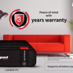 Livguard | Sine Wave Inverter for Home, Office and Small Shops | 900VA/12V Inverter with Smart Artificial Intelligence | Supports 1 Battery | Free Installation | Best Class 3 Years Warranty