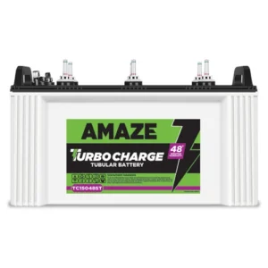 Amaze Short Tubular Battery for Home, Office & Shops | TC15048ST -150Ah | Easy Installation | Durable and Reliable Inverter Battery | Minimum Maintenance | with 48 Months Warranty