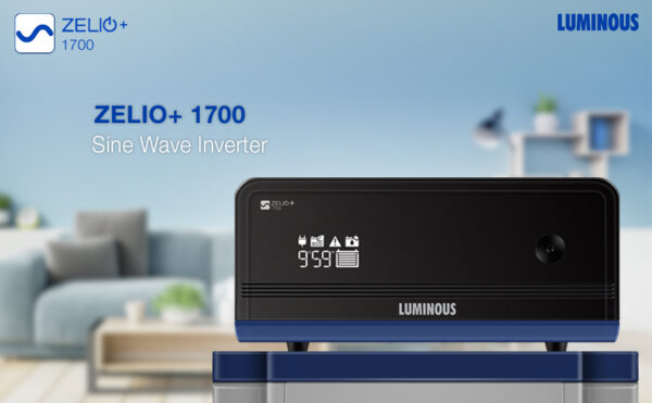 Luminous Zelio+ 1700 Pure Sine Wave 1500VA/24V Inverter for Home, Office and Shop (Supports 2 Inverter Battery Each of 12V) | with 36 Months Warranty. - Image 2
