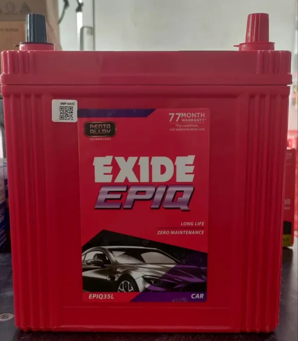 EXIDE EPIQ35L 35Ah Car Battery – Long-Lasting Power with 77 Months Warranty (42 Months Full Replacement + 35 Months Pro-Rata) | Zero Maintenance. - Image 2