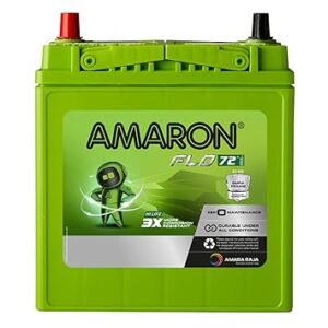 Amaron Flo AAM-FL-BH40B20L (38Ah) Car Battery –  72 Months Warranty (36 Months Free + 36 Months Pro-Rata)