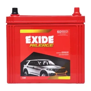 EXIDE ML55B24L(T1), 50Ah Car Battery – MILEAGE Series | 60 Months Warranty (30 FOC + 30 Pro-Rata) | Zero Maintenance | High Cranking Power for Cars & SUVs