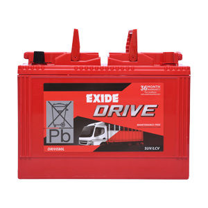 Exide Drive DRIVE700R/RF Battery – 65Ah, 12V | For Car, SUV, 3-Wheeler, Tractor & Commercial Vehicles | 36-Month Warranty (18 Months Full Replacement + 18 Months Pro-rata)