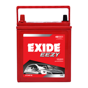 EXIDE EY34B19L/R 33Ah Car Battery – EEZY-ISS Series | 48 Months Warranty (24 FOC + 24 Pro-Rata) | EFB Technology for Start-Stop Cars & SUVs