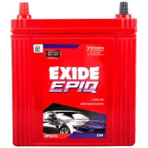 EXIDE EPIQ35L 35Ah Car Battery – Long-Lasting Power with 77 Months Warranty (42 Months Full Replacement + 35 Months Pro-Rata) | Zero Maintenance.