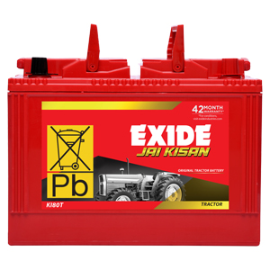 Exide Jai Kisan KI80T Tractor Battery – 80Ah, 12V | For Agricultural Equipment & Heavy-Duty Use | Warranty: 42 Months (24 Months Full Replacement + 18 Months Pro-rata)