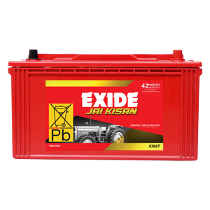 Exide Jai Kisan KI88T Tractor Battery – 88Ah, 12V | For Agricultural Equipment & Heavy-Duty Use | Warranty: 42 Months (24 Months Full Replacement + 18 Months Pro-rata)