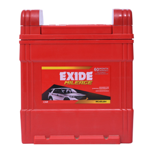 EXIDE ML40LBH/RBH 40Ah Car Battery – MILEAGE Series | 60 Months Warranty (30 FOC + 30 Pro-Rata) | Zero Maintenance | High Cranking Power for Cars & SUVs