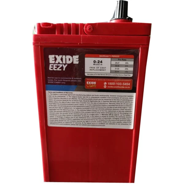 EXIDE EY34B19L/R 33Ah Car Battery – EEZY-ISS Series | 48 Months Warranty (24 FOC + 24 Pro-Rata) | EFB Technology for Start-Stop Cars & SUVs - Image 4