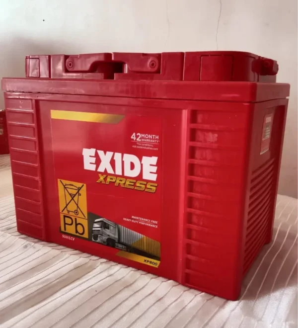 EXIDE XP800F 80Ah Battery – XPRESS Series | 42 Months Warranty (24 FOC + 18 Pro-Rata) | Rugged Performance for Buses, Trucks, Car & Commercial Vehicles - Image 2