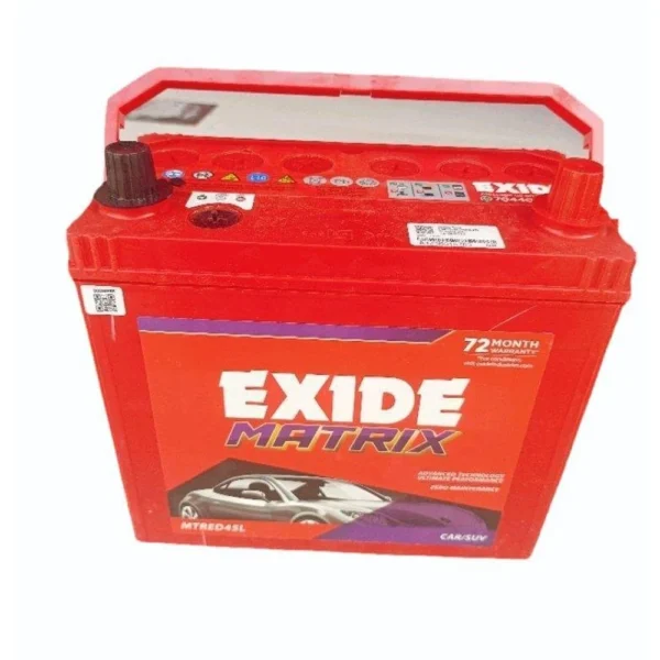 EXIDE MTRED45L 45AH  Car Battery – 72 Months Warranty (36 Months Full Replacement + 36 Months Pro-Rata) | Zero Maintenance | High Performance for Cars & SUVs - Image 2